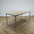 kantinetafel 160x80 cm,  licht eiken - grijs, Ophalen of Verzenden, Gebruikt, Bureau