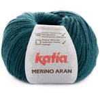 Katia Merino Aran - 44 donkerturquoise - Merinogaren, Ophalen of Verzenden, Nieuw