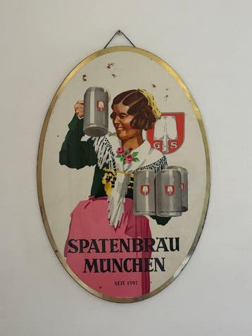Blech Plakatefabrik Carl H. Vollmer Wuppertal - Spatebbrau