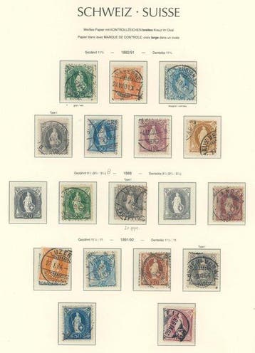 Zwitserland 1882/1907 - Verzameling Staande Helvetia -, Gestempeld