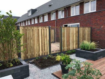 Hout en/of beton schuttingen, Tuin en Terras, Nieuw, Hout, 2 meter of meer