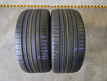 285/40/21 109Y AO CONTINENTAL ZOMERBANDEN 6,5MM PROFIEL 2X, Auto-onderdelen, Banden en Velgen, Ophalen, Gebruikt, 285 mm, 21 inch