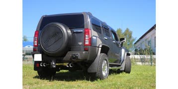 FOX Hummer H3 einddemper dwars uitgang rechts/links - 2x100, Verzenden, Nieuw