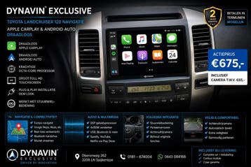 Autoradio Toyota landcruiser 120 navigatie android carplay, Nieuw