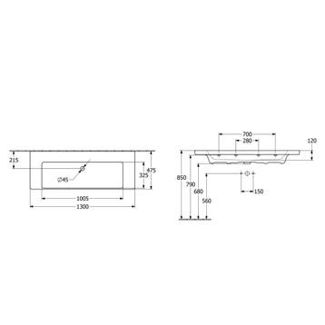 Wastafel Villeroy & Boch Subway 3.0 Met CeramicPlus 0, Ophalen of Verzenden, Nieuw