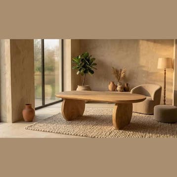 Eetafel Suarhout ronde poten | World of Brosi, Ophalen of Verzenden, Nieuw