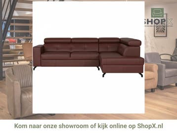 Leren hoekbank Nova - 2.5-zits arm links + Longchair arm, Huis en Inrichting, 250 tot 300 cm, Bohemian, Industrieel, Modern, Scandinavisch