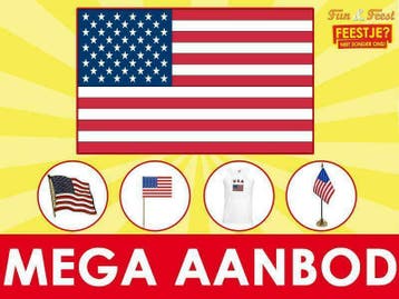 USA vlaggen - Vlag Amerika binnen 24 uur geleverd, Diversen, Vlaggen en Wimpels, Ophalen of Verzenden, Nieuw
