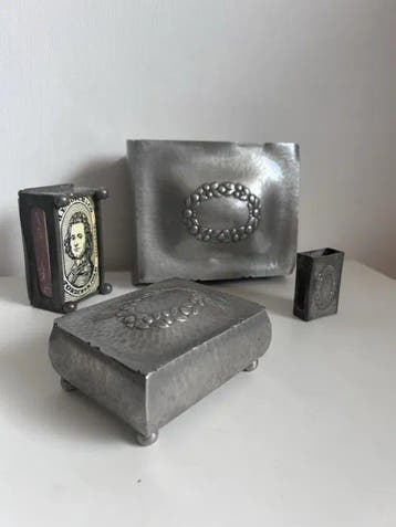 Hags Tin - Doos - Tin, Hout - Set van art-deco-doosjes, Antiek en Kunst