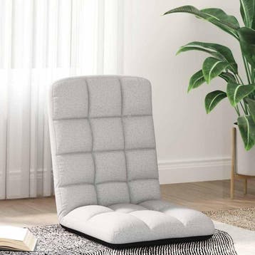 vidaXL Opvouwbare vloerstoel 71x51x62 cm stof wolkengrijs, Verzenden, Nieuw, Grijs