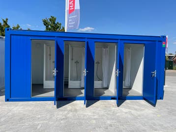 Sanitair unit met 4 douchecabines   [ JONG GEBRUIKT ], Ophalen of Verzenden