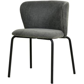 Stoel | BREAK | Stof/Metaal | Donkergrijs | Zwart Frame |, Zakelijke goederen, Horeca | Keukenapparatuur, Verzenden, Nieuw in verpakking