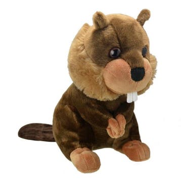 Wild Planet bever knuffel - pluche - 25 cm - bruin, Verzenden, Nieuw
