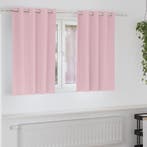 vidaXL Zwart-out Gordijnen met Ringen 2 pcs Babyroze 140 x, Verzenden, Nieuw
