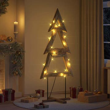 vidaXL Kerstboom Bruin 181 cm Massief teakhout, Verzenden, Nieuw