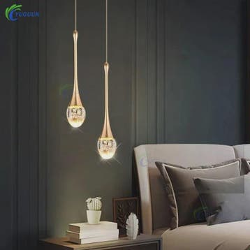 Moderne Druppel Kristal Hanglamp met Bubbel Effect - Sfeervo, Verzenden, Nieuw