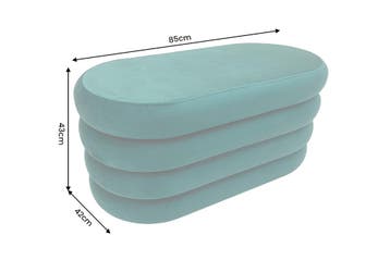 Bankje VOGUE 85cm ovaal bekleed met opbergruimte fluweel, Ophalen of Verzenden, Nieuw