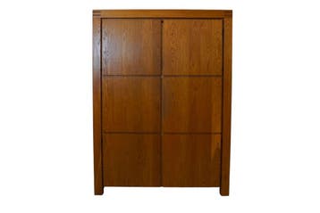 Moderne eikenhouten designkast van Goossens, Ophalen of Verzenden, Nieuw