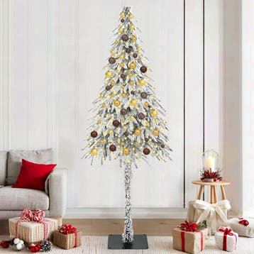 vidaXL Kerstboom met 300 LED met standaard Wit 210 cm PE en, Verzenden, Nieuw