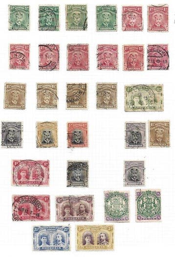 Rhodesië - British South Africa Company waardevolle, Gestempeld