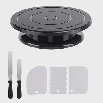Complete Taartdecoratie Set: Draaitafel, Spatels & Schrapers, Verzenden, Nieuw