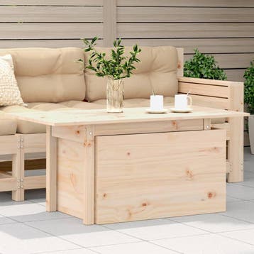 vidaXL Tuintafel 100x50x75 cm massief grenenhout, Tuin en Terras, Verzenden, Nieuw