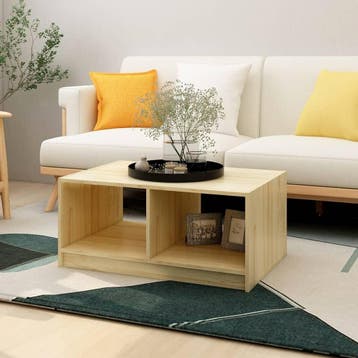 vidaXL 809906  Salontafel 75x50x33,5 cm Massief Hout Grenen, 50 tot 100 cm, Verzenden, Nieuw, 50 tot 100 cm