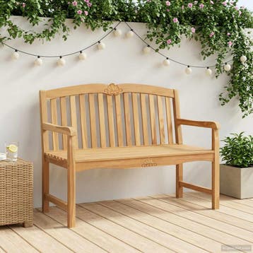 vidaXL Handgesneden schelpenbank 114 x 60 x 95 cm Massief, Tuin en Terras, Verzenden, Nieuw