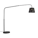 Japandi buiten vloerlamp zwart met kap van touw  IP44 - Arc, Verzenden, Nieuw, Metaal, Japandi