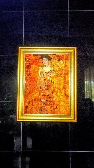 Baltisch Amber mozaïek afbeelding - Gustav Klimt - Adele -