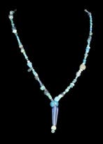 Oud-Romeins Lichtblauw glas Kralenketting (Zonder, Antiek en Kunst