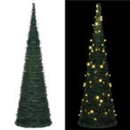 vidaXL Kunstkerstboom met verlichting pop-up 210 cm groen, Verzenden, Nieuw