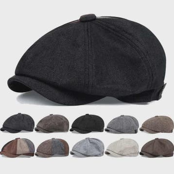Unisex Retro Pet met Platte Klep - Peaky Blinders Stijl Herf, Verzenden