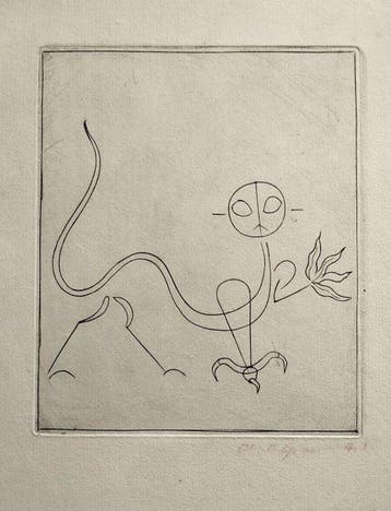 Alberto Giacometti (1901-1966) - Le Chat, from André Breton,