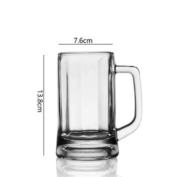 Bierglas met Handvat 400ml / 600ml Dikke Bodem Tapbier Glas, Verzamelen, Biermerken, Verzenden, Nieuw