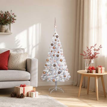 vidaXL Kunstkerstboom met verlichting en kerstballen 120 cm, Verzenden, Nieuw