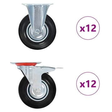 vidaXL 24 st Wielen 125 mm, Verzenden