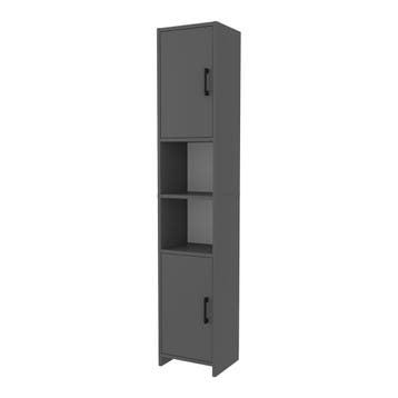 Kolomkast Rautrina 180x35x30 cm antraciet [en.casa], Huis en Inrichting, Kasten | Wandmeubels, Verzenden, Nieuw