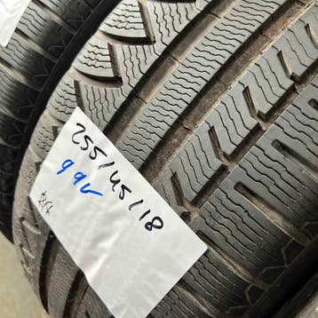 4 x Michelin Pilot Alpin 255-45-18 Winterbanden 7,5mm, 18 inch, Gebruikt, 255 mm, Band(en)