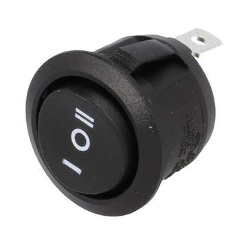 Inbouw Momentschakelaar Rond 250V 10A 2-Standen (AAN)-UIT-(A, Auto-onderdelen, Ophalen of Verzenden, Nieuw