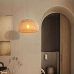 Boho Sinnerlig E27 - Handgeweven Bamboe en Rotan Hanglamp, Verzenden, Nieuw, Hout