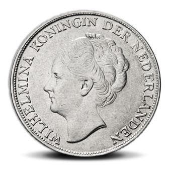 Nederlandse zilveren Gulden Wilhelmina, Postzegels en Munten, Munten | Nederland, Losse munt, Koningin Wilhelmina, Zilver, Verzenden