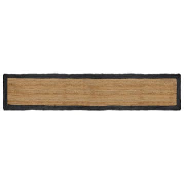 vidaXL Gebied Tapijt Donkergrijs 80 x 400 cm Jute, Verzenden, Nieuw