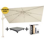 Challenger T2 premium zweefparasol 260x350 cm sandstone, Tuin en Terras, Parasols, Ophalen of Verzenden, Nieuw