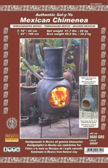 Mexicaanse Tuinhaard SOL-Y-YO 8680 108cm., Tuin en Terras, Tuinhaarden, Ophalen of Verzenden, Nieuw