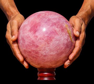 8,34 kg Natuurlijke roze rozenkwarts kristallen bol - India