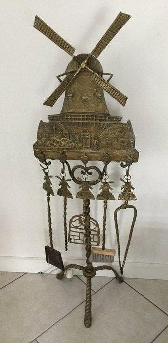 Openhaard accessoire (5) - Messing - Imposant molen