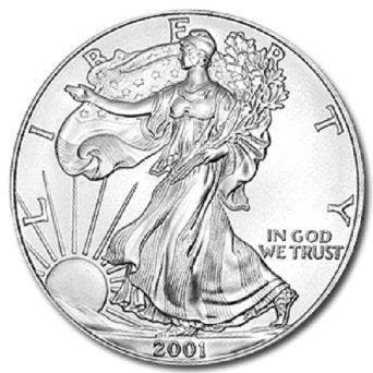 American Eagle 1 oz 2001 (9.001.711 oplage), Verzenden, Midden-Amerika, Losse munt, Zilver