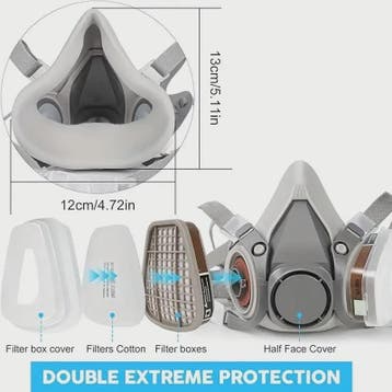 Professioneel Half-Face Stof- en Gasmasker met Verwisselbare, Verzenden, Nieuw