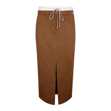 Cambio • bruine Heaven double waist rok • 36, Cambio, Bruin, Verzenden, Nieuw